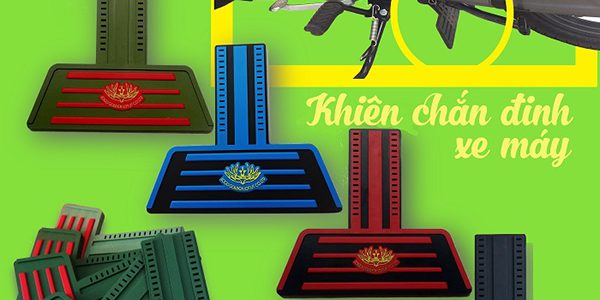 Tấm-chắn-đinh-bảo-vệ-xe-máy Khiên chắn đinh các màu xanh đen đỏ hiệu Sen Vàng