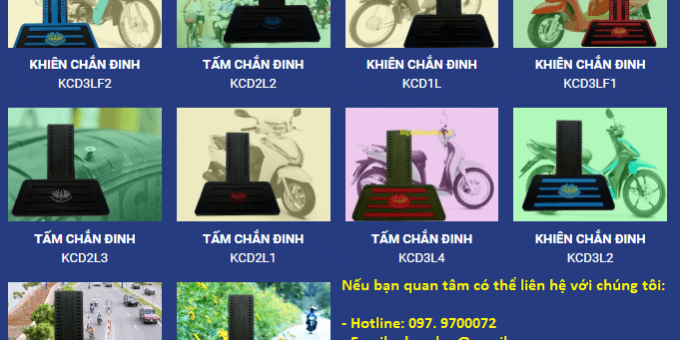 Các kiểu dáng màu sắc sản phẩm khiên chắn đinh xe máy của công ty Sen Vàng